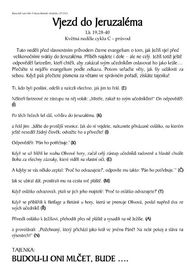 Vjezd do Jeruzaléma Vjezd do Jeruzaléma