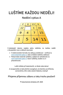 Luštíme každou neděli! Nedělní cyklus A Luštíme každou neděli! Nedělní cyklus A