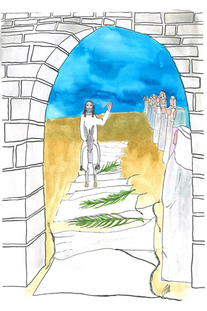 Ježíš vjíždí do Jeruzaléma, verze 2