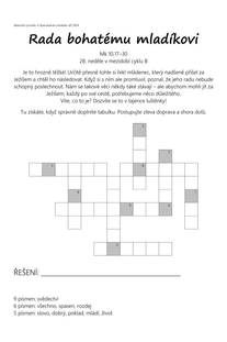 Rada bohatému mladíkovi