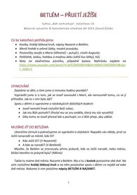 Betlém - přijetí Ježíše