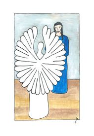 Zvěstování - Maria s andělem, verze 1