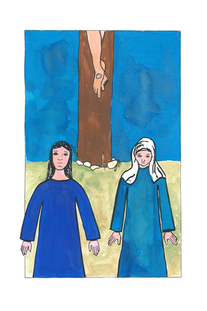 Jan a Panna Maria pod křížem
